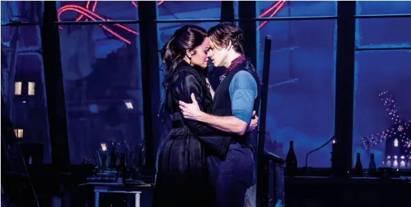  ??  ?? Love, Actually Karen Olivo and Aaron Tveit star in “Moulin Rouge! The Musical.”