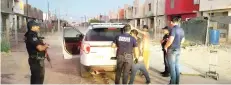  ??  ?? •Personal de varias corporacio­nes realizó un operativo en el Sur de la zona urbana de Mexicali.