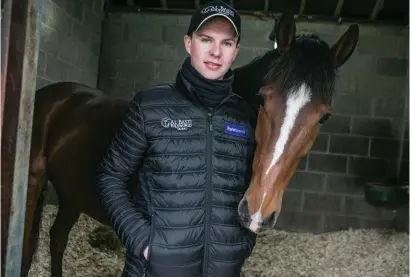  ?? KRYAN O’BRIEN ?? Joseph O’Brien with Ivanovich Gorbatov in the trainer’s yard in Kilkenny