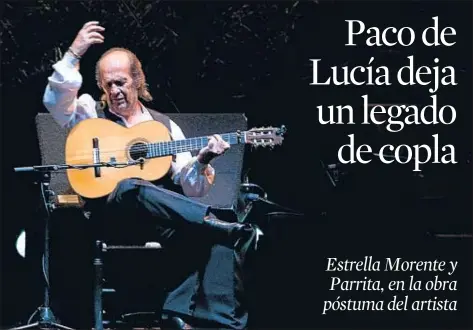  ?? INMA SAINZ DE BARANDA / ARCHIVO ?? El artista andaluz durante un concierto que ofreció en el Festival Castell de Peralada el pasado verano
