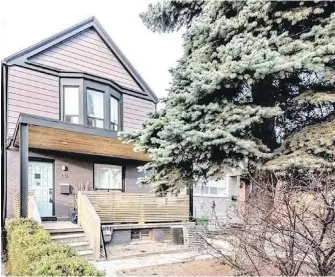  ??  ?? This two-storey, three-bedroom Toronto house — which Meghan Markle, Prince Harry’s fiancée, rented for two years — has drawn a lot of interest since it was listed last week at $1.395 million.