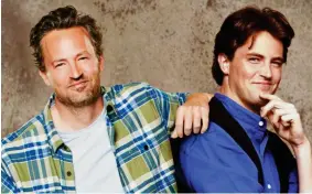  ??  ?? Lean on me: Matthew Perry appears beside Chandler Bing