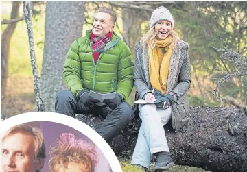  ??  ?? ▼ Michaela with Chris Packham on Autumnwatc­h and, left, as The Hit Man And Her with Pete Waterman.