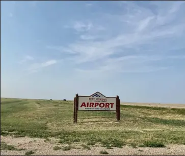  ?? Fort Morgan Times file photo ?? The Fort Morgan Municipal Airport sign welcomes people as they enter the airport.