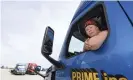  ?? ?? Female truckers account for just 7% of drivers in the industry. Photograph: Richard Shiro/AP