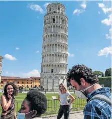  ??  ?? La Torre de Pisa, un icono turístico de Italia.