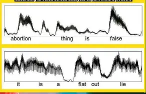  ?? ?? The heavy black lines indicate a high level of deception, according to voice stress analysis expert Mike Sylvestre