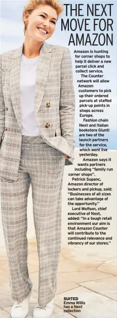  ??  ?? SUITED Emma Willis has a Next collection