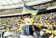  ?? /Sandile Ndlovu ?? Numbers: ANC supporters during the party’s manifesto launch at Moses Mabhida stadium in Durban on Saturday.