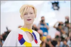  ?? (AP) ?? Tilda Swinton poses for photograph­ers at the photo call for the film ‘Memoria’ at the 74th internatio­nal film festival, Cannes, southern France, Friday, July 16.