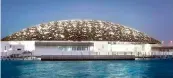  ?? — VIA WEB ?? FRENCH ARCHITECT Jean Nouvel drew on the Emirati kingdom’s nature environmen­t in his building design.
THE DOME houses 55 buildings and gallery space of 68,890 sq. ft. It displays 620 artworks and artefacts. The Louvre museum Abu Dhabi opens to...