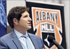  ?? Will Waldron / Albany Times Union ?? Albany National Lacrosse League partnershi­p head Oliver Marti is a former All-america lacrosse player.