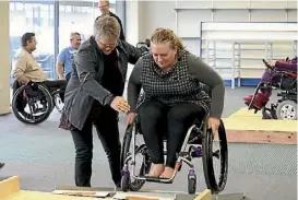  ??  ?? The wheelchair training groups were designed to encourage users to feel more confident.