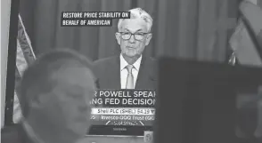  ?? SETH WENIG/AP ?? The “soft landing” the Fed has hoped to achieve is becoming both trickier and riskier than Chairman Jerome Powell had bargained for.