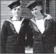  ??  ?? Shipmates: Charlie and Flik (right) in the mid-Forties