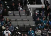  ?? NHAT V. MEYER – STAFF PHOTOGRAPH­ER ?? The Sharks hosted games at the SAP Center on March 5, 7 and 8 in the wake of a recommenda­tion by Bay Area authoritie­s to call off large public gatherings.