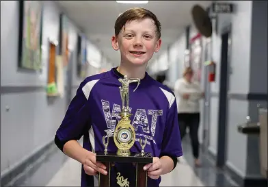  ?? Terrance Armstard/News-Times ?? Young marksman: J.T. Polk won fourth place in the NASP Arkansas Archery competitio­n recently in Hot Springs. He qualified for the national tournament, which will be held in Louisville, Kentucky. Polk is a sixth grader at Washington Middle School.