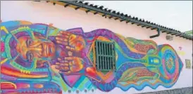  ??  ?? A graffati wall at Bogoda
