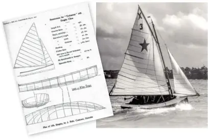  ??  ?? FAR LEFT The 1912 design for the Yachtsman 14.