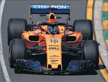  ??  ?? PROGRESO. En los primeros entrenamie­ntos del año quedó patente el paso adelante de McLaren.
