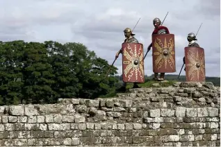  ??  ?? ABOVE: One might at least expect Roman ghosts at Hadrian’s Wall, but there are only re-enactors.