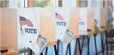  ?? HERMOSAWAV­E/ GETTY IMAGES ?? A growing number of employers are providing time off for employees to vote.