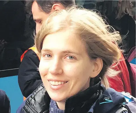  ?? THE CANADIAN PRESS ?? Police say Amelie Sakkalis, a 28-year-old tourist from Belgium, was killed while hitchhikin­g from Penticton to Vancouver. Her body was found near Boston Bar four weeks ago. Meanwhile, friends and family are posting their memories and photos of Sakkalis on Facebook.