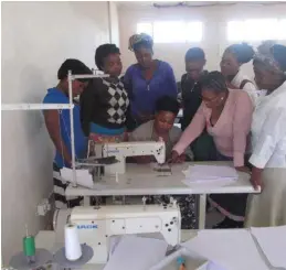  ??  ?? Local women of uMsinga in KwaZulu-Natal are now equipped with clothing manufactur­ing skills.