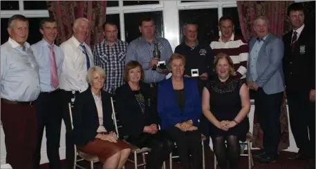  ??  ?? The winning team and Fitzgerald family. Back, from left: John Manton,Conor Fitzgerald, David Fitzgerald, Niall Gilroy, Eamonn Feeley, Brendan Keehan, Willie O’Leary, Richard Fitzgerald, Club Captain Jonathan Kelliher. Front, from left: Lady President...