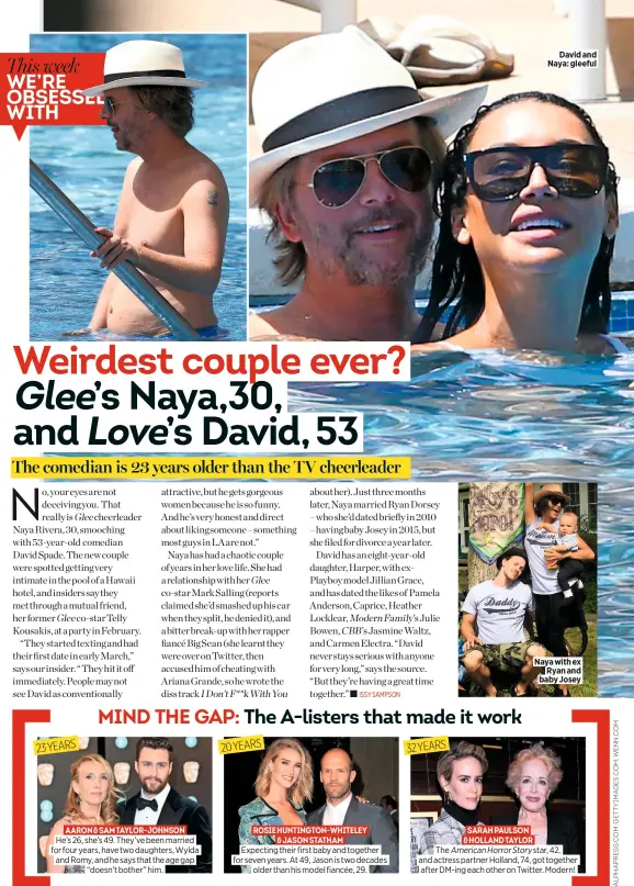 Weirdest couple ever? Glee’s Naya,30, and Love’s David, 53 - PressReader