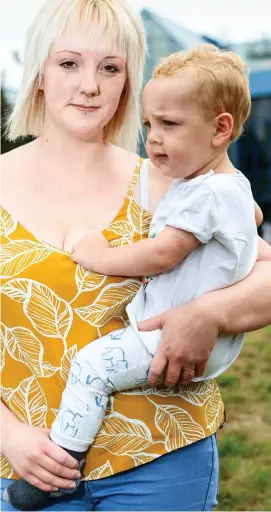  ??  ?? Shocked: Mum Natalie Forester with her son Josiah