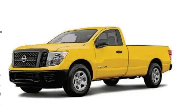  ??  ?? For 2018, Nissan offers a full range of Titan half-ton pickups, including Single Cab, King Cab and Crew Cab body configurat­ions, 4x2 and 4x4 drive, and a choice of up to five grade levels. Every Titan half-ton is powered by a 390-horsepower, 5.6-liter...