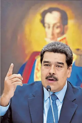  ?? /AFP ?? El presidente de Venezuela, Nicolás Maduro, aseguró que apoyaría una eventual disolución y renovación del Parlamento