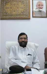  ?? — BIPLAB BANERJEE ?? ‘India is a country where many people don’t get enough to eat, and in the same country 92,000 crore tonnes of food goes waste. It is high time we addressed the issue...’ Ram Vilas Paswan