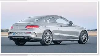  ??  ?? C- class Coupe
is 95mm longer and 40mm wider than its saloon sibling.