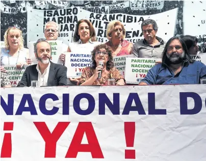  ?? Télam ?? La UTE-Ctera hará hoy una marcha para presionar ante la reunión paritaria