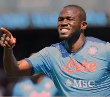  ?? ?? Pilastro Kalidou Koulibaly, 30 anni, le ultime 8 stagioni ha giocato a Napoli