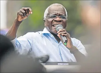  ?? Picture: AFP ?? KEY ROLE: Former Renamo rebel chief turned Renamo opposition leader and presidenti­al candidate Afonso Dhlakama has died