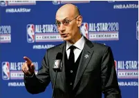  ?? STACY REVERE / GETTY IMAGES / TNS ?? NBA Commission­er Adam Silver estimated a “substantia­l” financial hit after a tweet from Houston Rockets GM Daryl Morey in support of pro-democracy protesters in Hong Kong. The next hit will surely be steeper in terms of lost revenue if March 11 proves to be the final day of the NBA’s 2019-20 campaign.