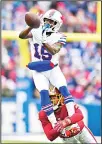  ??  ?? Buffalo Bills wide receiver John Brown (15) cannot hold onto the ball as Washington Redskins cornerback Josh Norman (bottom), defends during the second half of an NFL football game on Nov 3 in
Orchard Park, NY.
(AP)