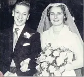  ??  ?? Margaret Laverick, at home in the Borders last week, left, and on her wedding day with late husband Bill