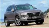  ??  ?? Hyundai Santa Fe, take four. The new SUV goes overboard on technology.