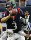  ?? Godofredo A. Vasquez / Houston Chronicle ?? Despite struggling against the Colts, Tom Savage remains confident in his ability.