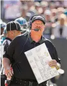  ?? Ron Cortes/TNS ?? Former Eagles head coach Andy Reid on the sidelines against the Browns on Sept. 9, 2012, in Cleveland.