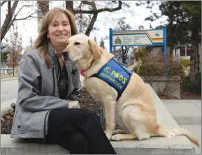  ?? Special to the Okanagan Newspaper Group ?? Penticton RCMP Victim Services manager Dede Dacyk with her partner, Calypso.