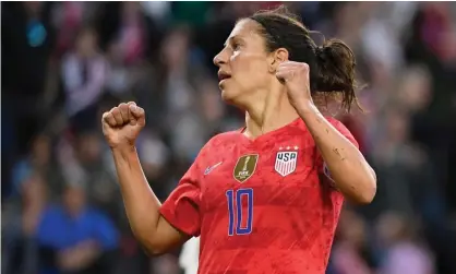  ?? Photograph: Hannah Foslien/Getty Images ?? Carli Lloyd has scored 118 goals for the US women’s national team.