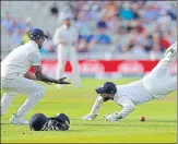  ?? AFP ?? ▪ India’s slip fielders dropped crucial catches in the first Test against England at Edgbaston.