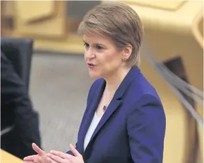  ??  ?? Concern Nicola Sturgeon said in parliament yesterday that pressure on the NHS remains ‘severe’