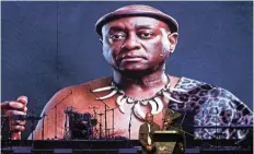  ?? Picture: Sandile Ndlovu ?? Family of the late Mbongeni Ngema pay tribute to him during a memorial service at The Playhouse in Durban.