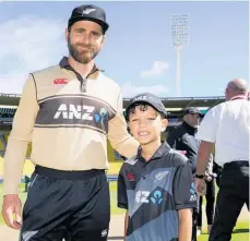  ?? Photo / Supplied ?? Kane Williamson with Leo Alcock in March 2021.